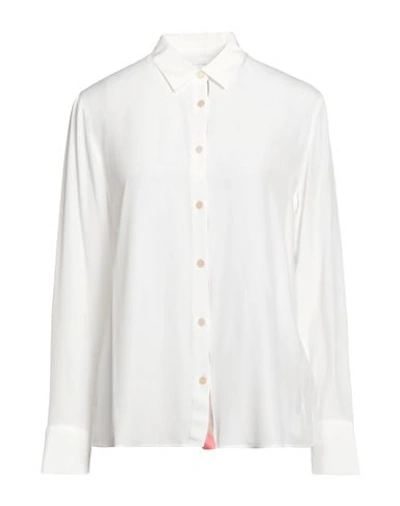 Ps By Paul Smith Ps Paul Smith Woman Shirt White Size 6 Acetate, Silk, Polyester