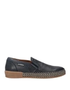 Baldinini Man Espadrilles Midnight Blue Size 13 Leather In Blue