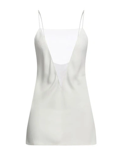 Stella Mccartney Woman Top Cream Size 8-10 Viscose, Elastane, Silk In White