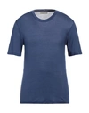 Laneus Man T-shirt Navy Blue Size S Cotton