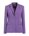 Pinko Woman Blazer Mauve Size 10 Viscose, Polyamide, Elastane In Purple