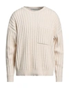 Golden Goose Boxy Cotton Knit Sweater In White