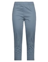 D-exterior D. Exterior Woman Pants Slate Blue Size 10 Cotton, Elastane