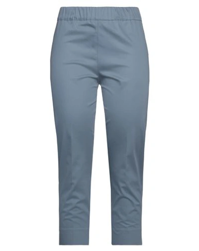 D-exterior D. Exterior Woman Pants Pastel Blue Size 10 Cotton, Elastane