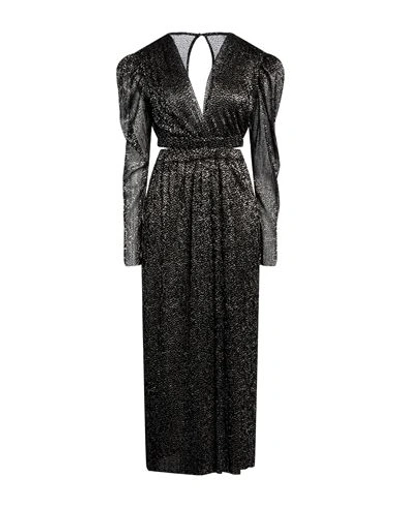 Sabina Musayev Sabina Musáyev Woman Maxi Dress Black Size S Polyester, Metallic Fiber