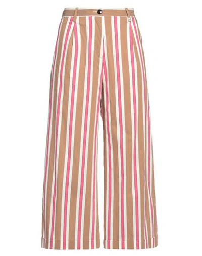 Myths Woman Pants Camel Size 6 Cotton, Polyamide, Elastane In Beige