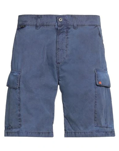 Sundek Man Shorts & Bermuda Shorts Navy Blue Size 32 Cotton