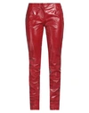 MISSONI MISSONI WOMAN PANTS RED SIZE 12 COW LEATHER