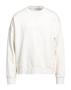 Amish Man Sweatshirt Ivory Size L Cotton In White