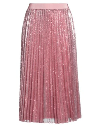 Weekend Max Mara Woman Midi Skirt Pastel Pink Size Xxl Polyester, Polyamide