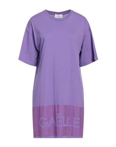 Gaelle Paris Gaëlle Paris Woman Mini Dress Purple Size 1 Cotton In Purple