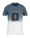 LOST IN ALBION LOST IN ALBION MAN T-SHIRT SLATE BLUE SIZE M COTTON