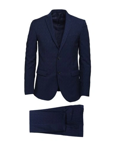 At.p.co At. P.co Man Suit Navy Blue Size 36 Polyester, Viscose