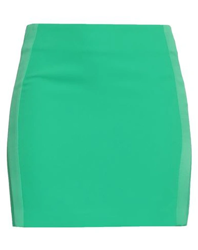 Simona Corsellini Woman Mini Skirt Green Size 6 Polyester