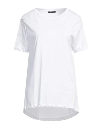 Cristinaeffe Woman T-shirt White Size L Cotton