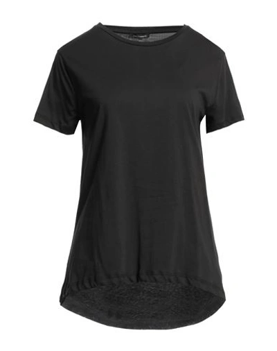 Cristinaeffe Woman T-shirt Black Size L Cotton