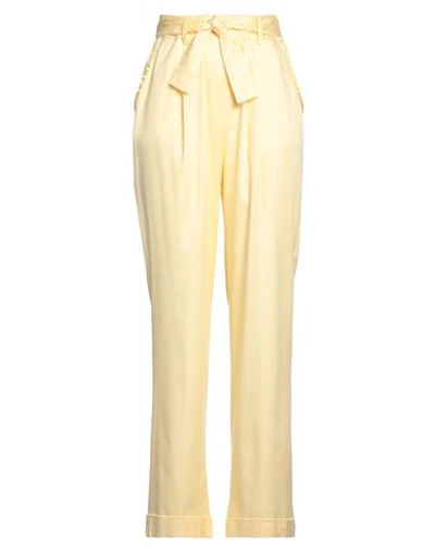 Aniye By Woman Pants Yellow Size 8 Cotton, Viscose, Elastane