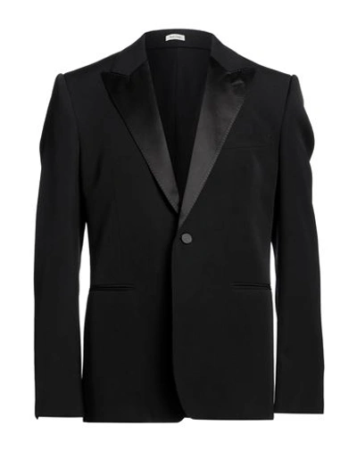 Alexander Mcqueen Man Blazer Black Size 42 Wool