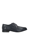 Baldinini Man Lace-up Shoes Midnight Blue Size 9 Calfskin