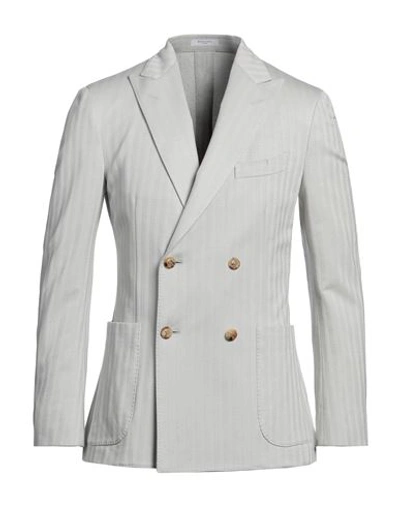 Boglioli Man Blazer Light Grey Size 38 Cotton, Polyester