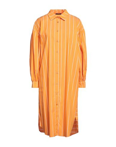 Cristinaeffe Woman Shirt Orange Size S Cotton, Nylon, Elastane