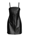 MUUBAA MUUBAA WOMAN MINI DRESS BLACK SIZE 12 SHEEPSKIN