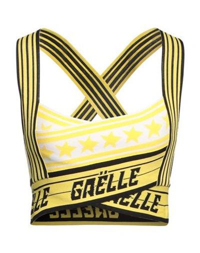 Gaelle Paris Gaëlle Paris Woman Top Yellow Size 0 Viscose, Polyamide