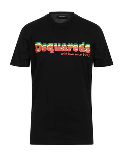 Dsquared2 Man T-shirt Black Size Xxxl Cotton