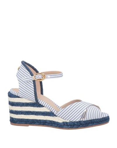 Stuart Weitzman Woman Espadrilles Navy Blue Size 10.5 Textile Fibers In Navy Blue