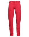 JACOB COHЁN JACOB COHЁN MAN PANTS RED SIZE 34 COTTON