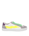 Sanyako Woman Sneakers Grey Size 6.5 Leather, Textile Fibers In Grey
