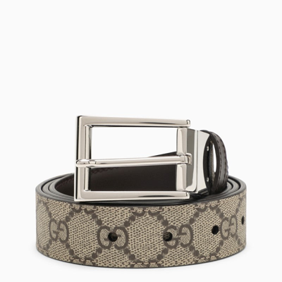 Gucci Reversible Beige Belt Men In Brown