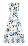 EMILIA WICKSTEAD MARA DAHLIA-PRINT TAFFETA-FAILLE DRESS