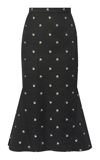 Erdem Cotton-blend Embroidered Maxi Skirt In Black