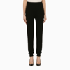 Saint Laurent Cashmere Slim Elastic-waistband Pants In Black