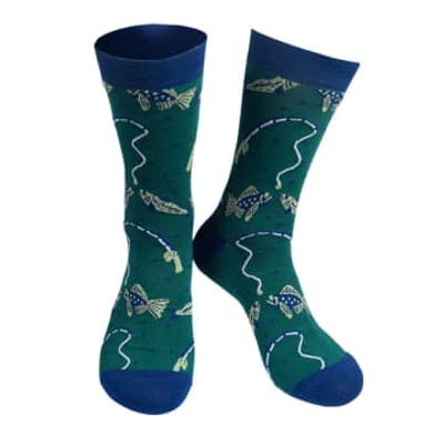 Sock Talk Men's Fishing Green Socks