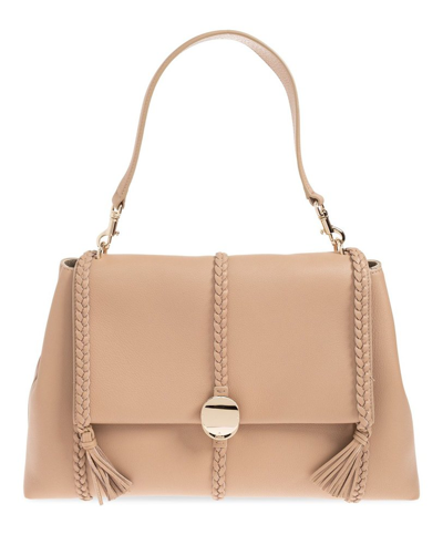 Chloé Large Penelope Tote Bag In Neutrals