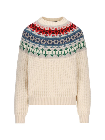 Loro Piana Holiday Noel Cashmere Knit Sweater In Multi