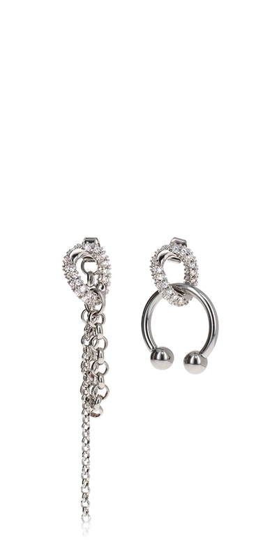Justine Clenquet Holly Earrings In Silver