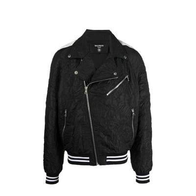 Balmain Casual Bomber Jacket In Black