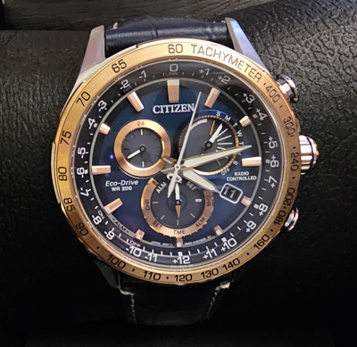 Pre-owned Citizen Pcat Chronograph Eco-drive Cb5917-05l Sapphire Crystal Men's Watch