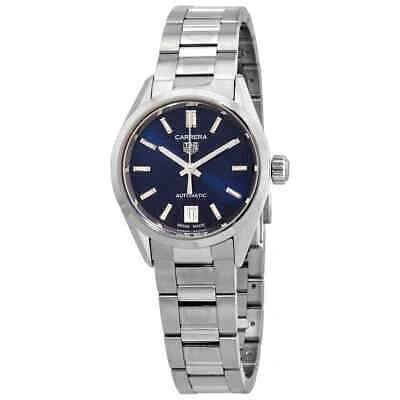 Pre-owned Tag Heuer Carrera Automatic Blue Dial Ladies Watch Wbn2411.ba0621