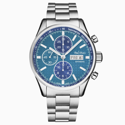 Pre-owned Paul Picot Men's 'gentleman Blazer' Chronograph Blue Dial P4309.sg.4000.2614