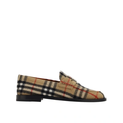 Burberry Hackney Loafers In Beige