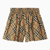 Burberry Kids' Vintage Check-pattern Cotton Shorts In Archive Beige