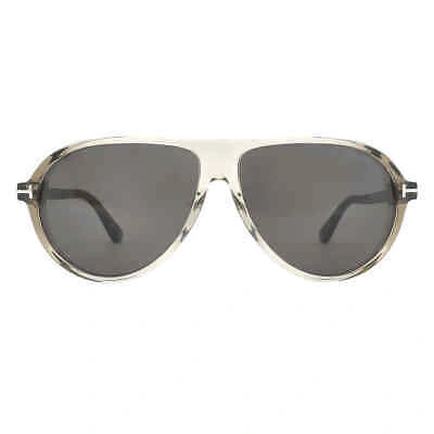Pre-owned Tom Ford Marcus Smoke Pilot Men's Sunglasses Ft1023 45a 60 Ft1023 45a 60 In Gray