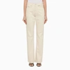 Calvin Klein Ecru Denim Trousers In White