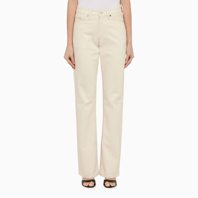 Calvin Klein 5-pocket Straight-leg Jeans In White