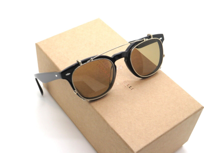 Pre-owned Oliver Peoples Brunello Cucinelli Jep Ov5485m 10052 Black Eyeglasses Clip-on In Yellow Olive