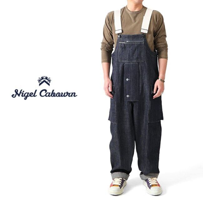 Pre-owned Nigel Cabourn [brand New]  Livero Japan Denim Naval Dungarees Overalls Size:44 In Blue